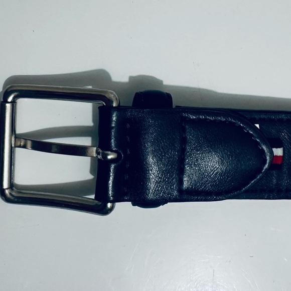 Vintage Tommy Hilfiger Red and Navy Tartan Plaid Belt, Men’s Size 40 - Picture 13 of 15